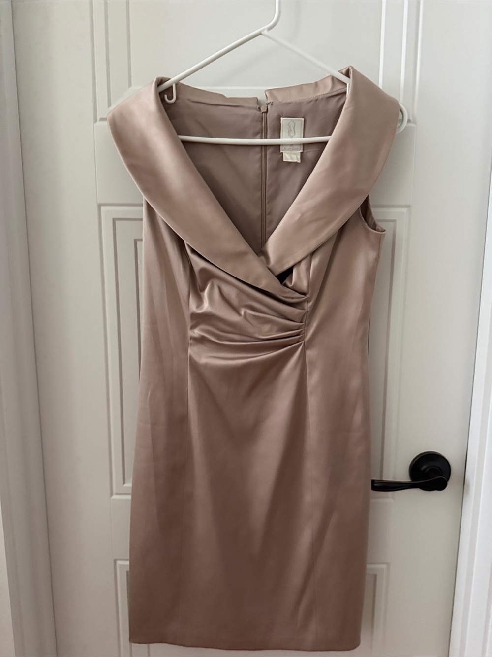 Ann Taylor Satin V-neck Cocktail Dress